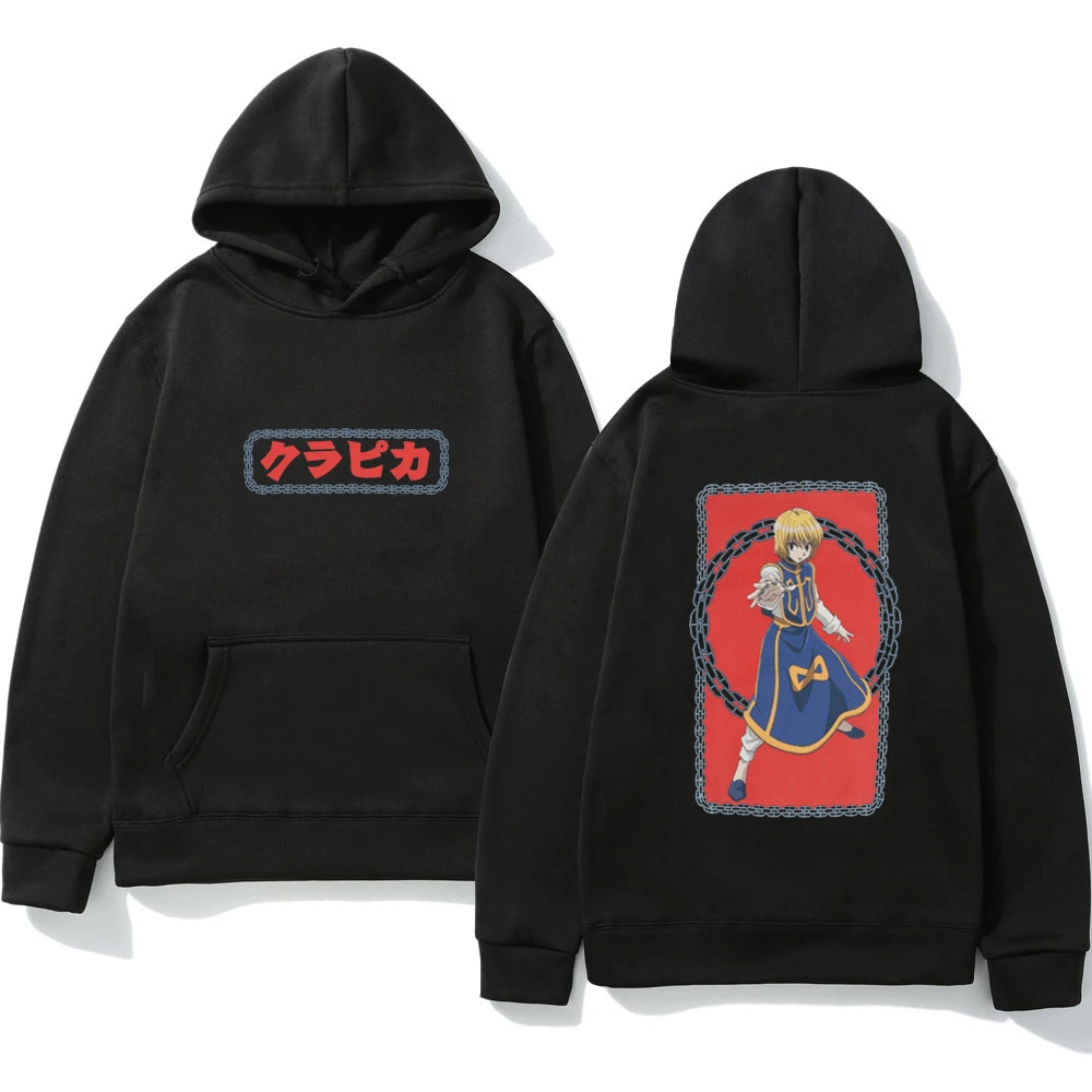 

Anime Hunter X Hunter Kurapika Print Hoodie Unisex Autumn/winter Fleece Oversized Sweatshirt Men Women Fashion Pullover Hoodies