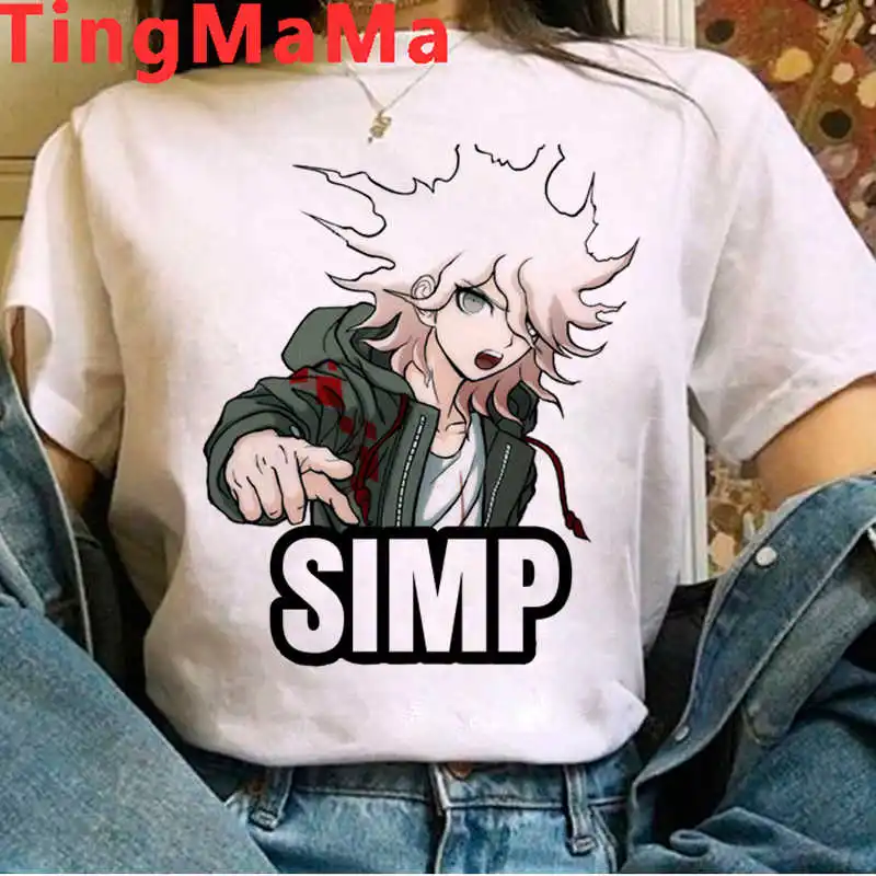 Летняя мужская футболка Danganronpa Nagito Komaeda Ouma Kokichi белая в японском стиле ulzzang tumblr