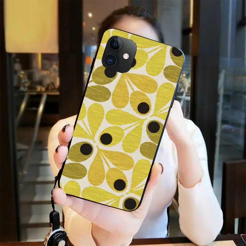 Черный чехол для телефона из ТПУ Multi Stem Orla Kiely корпус корпуса iPhone 11 pro XS MAX 8 7 6 6S Plus X 5S