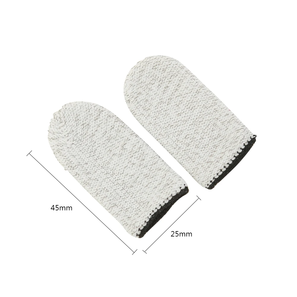 

1 Pair Breathable Game Controller Finger Cover Sweat Proof Gaming Finger Gloves Non-Scratch Sleeve Sensitive Nylon Mobile Touch
