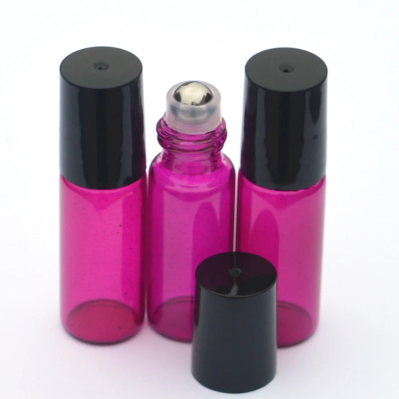 50 шт. эфирные масла пустая Роза обоев на Стекло флакон духов образце 5 мл