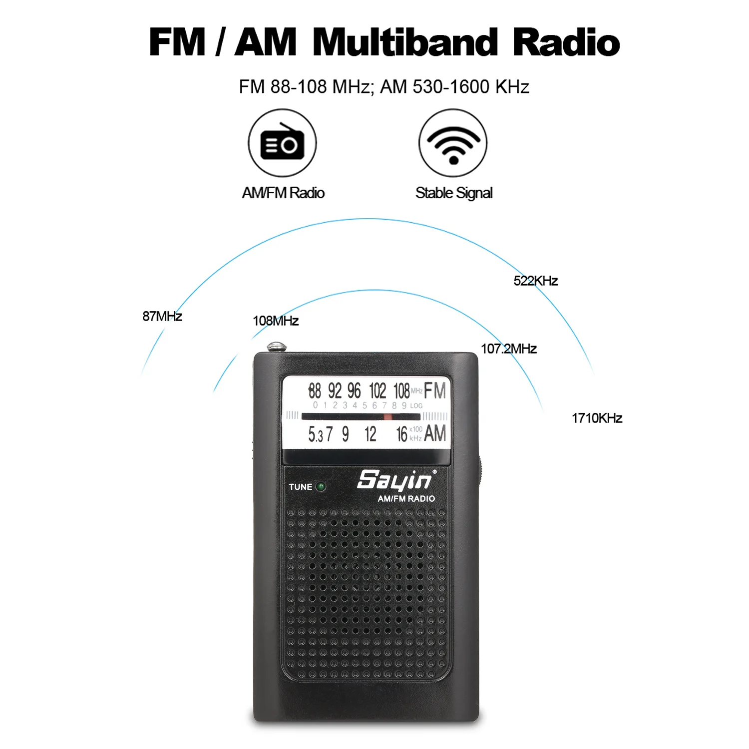Мини AM FM-радио 2-полосный радиоприемник портативный карманный транзистор радио