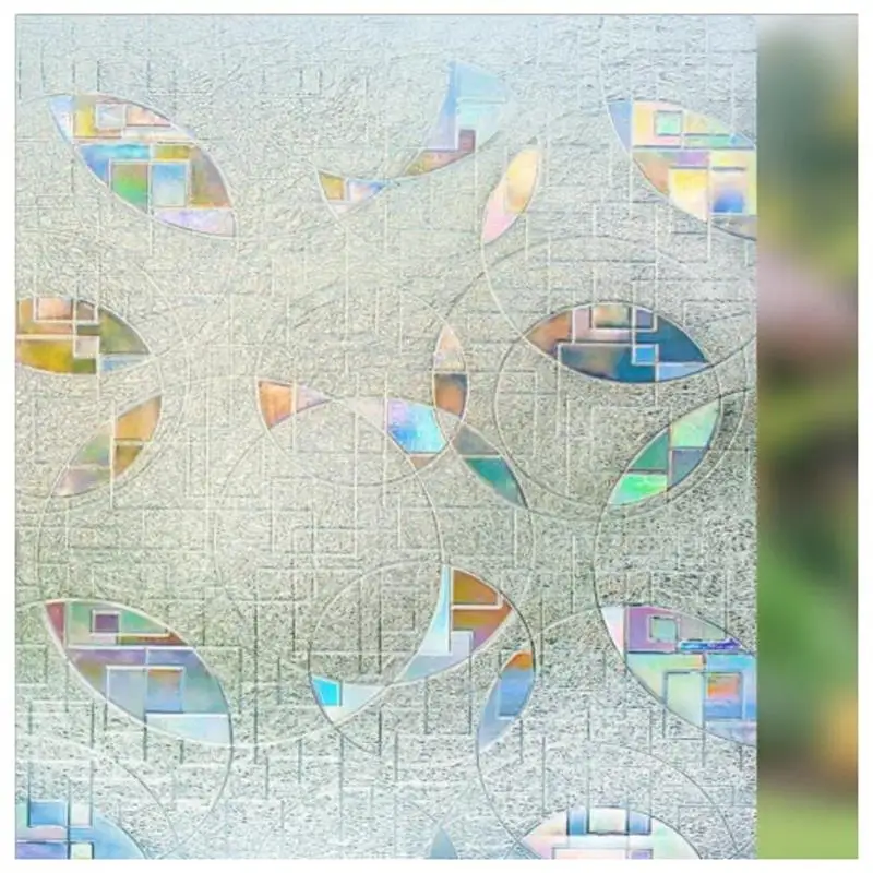 Размер на заказ геометрические узоры 3D лазерный рефракционный цвет статическое