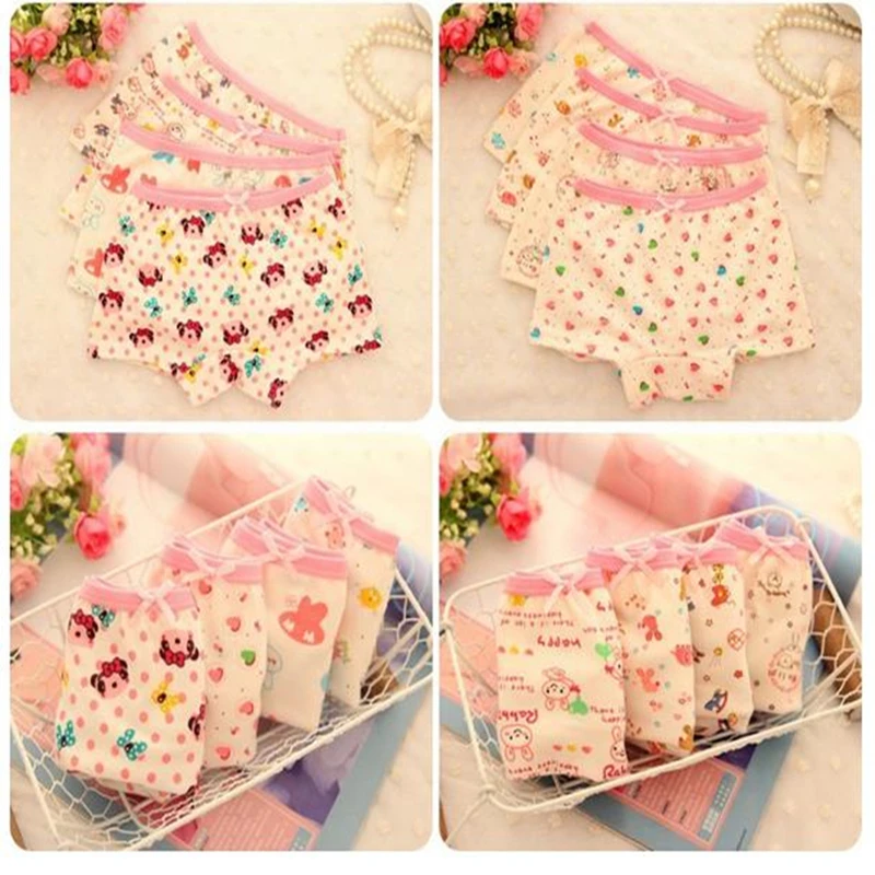 6 шт./Лот хлопковые трусы-боксеры для девочек 2-10 лет | Мать и ребенок