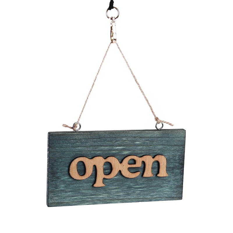 Креативная винтажная синяя деревянная подвесная доска вечерние доски для