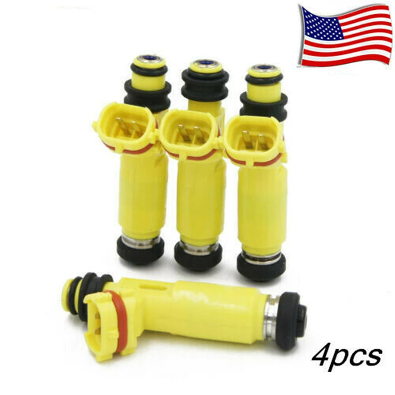 

4 шт. 100% тест OEM:195500-4450 1955004450 подлинный 4 denso желтый топливный инжектор для Mazda RX8 MX5 297-0041 2970041