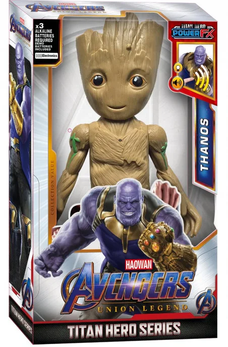 

New Super hero Marvel Avengers Figure Doll 30cm with Sound Light Spiderman Iron Man Hulk Thanos Panther Groot Gift for Children