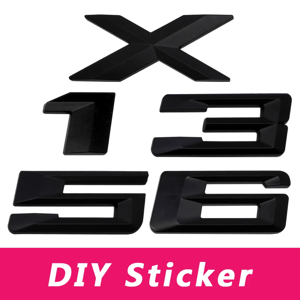 Для BMW X1 X3 X5 X6 E46 E36 F30 M3 M4 M5 740Li 325i пластик DIY номер хвост наклейка задний багажник