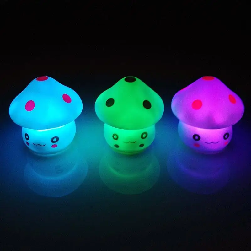Ночник подарок лампа красочные меняющиеся грибы 1 шт Мини прикроватная Детская