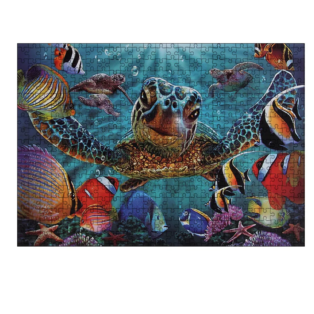 Пазл 1000 шт. большая черепаха развивающая интеллект для взрослых и детей пазл из