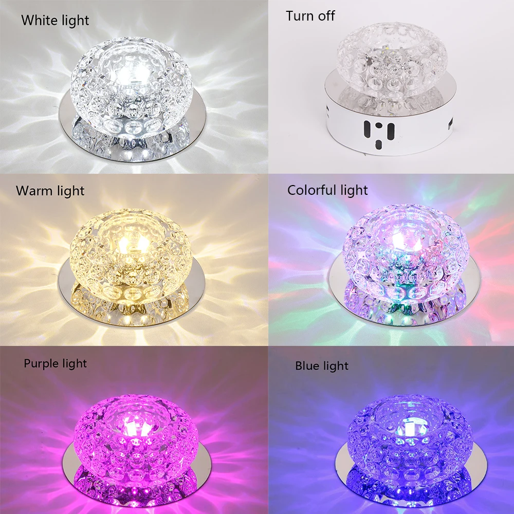 Светодиодный хрустальный потолочный светильник s современный круговой мини