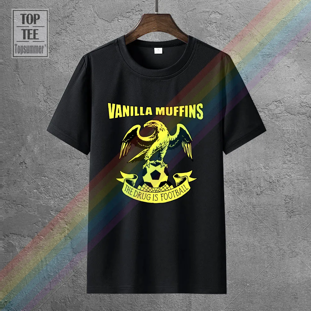 

Loose T Shirt Free Shipping Vanilla Muffins The Drug Is Footballer Mens Funny T Shirts O Neck