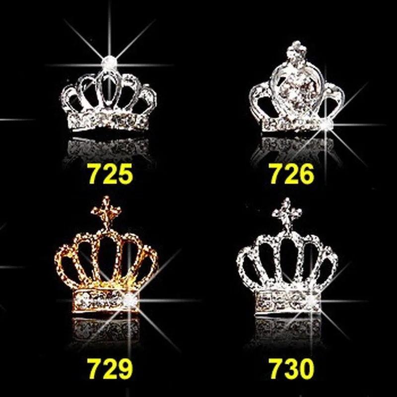 10 шт. высокое качество модная блестящая корона сплав алмазные стразы 3D Шарм