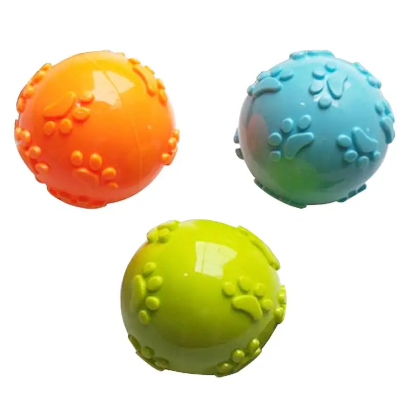 

Pet Ball Toy Bite Resistant Dog Chewing Toy Puppy Teething Toy Interactive Cat Toy Dog Squeaky Toy Pet Training Toy Random Color