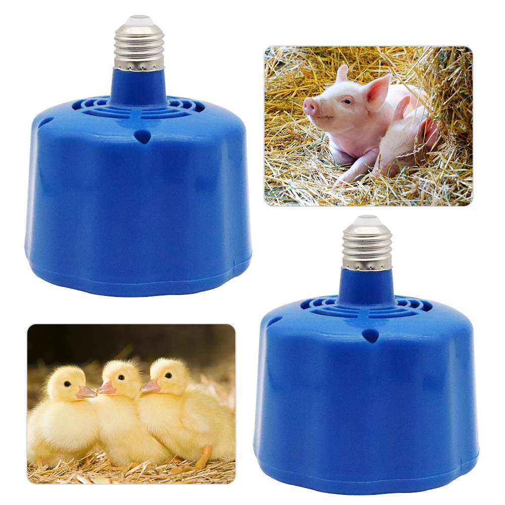

2pcs 100-300W Heating Lamp Farm Animal Warm Light Heater Cultivation For Chicken Piglet Duck Temperature Controller Incubator