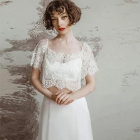 moonlightshadow charming wedding dresses a line square neck short sleeves floor length appliques bridal gown vestido de novia