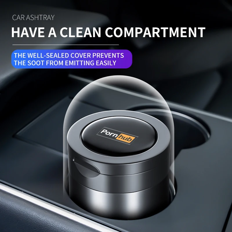 Пепельница автомобильная портативная со светодиодсветильник кой пепельница для