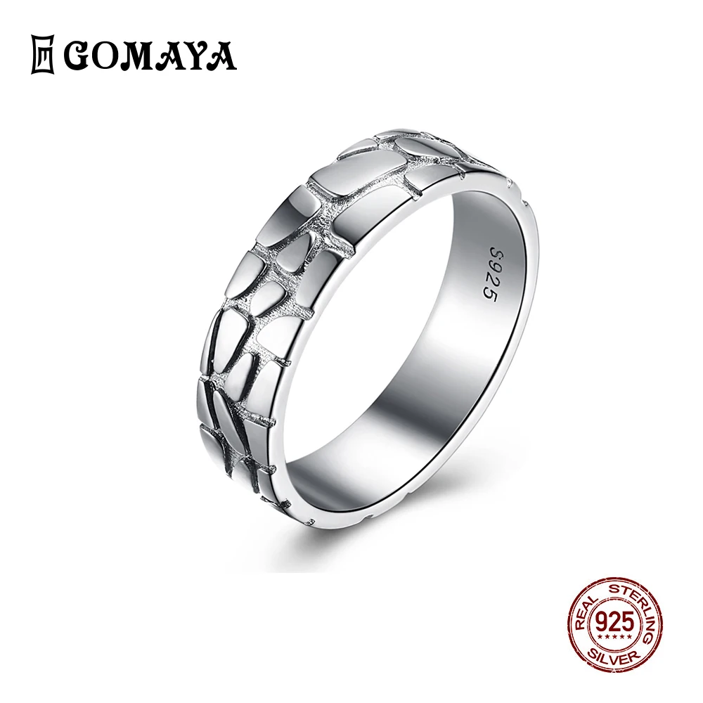 GOMAYA, новинка, 925 пробы, серебро, чемпионат мира, Футбольная линия, кольца для мужчин и женщин, уникальная пара пальцев