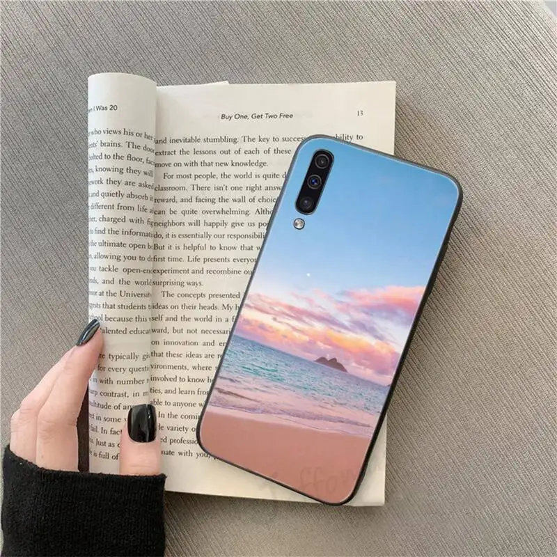 

Sky sunset Sweet pink painting fundas Phone Case For Samsung galaxy S 9 10 20 A 10 21 30 31 40 50 51 71 s note 20 j 4 2018 plus