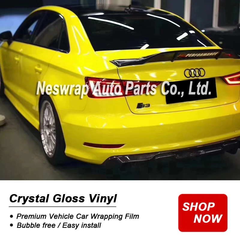 Глянцевая виниловая пленка премиум класса желтая кукурузная для автомобиля не