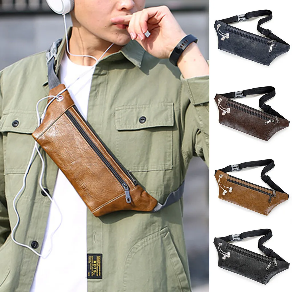 

Men Waist Packs Chest Bag Messenger Bag Single Should Phone Leather Bags Bolsas De Hombro Bolsa De Pecho Нагрудная Сумка