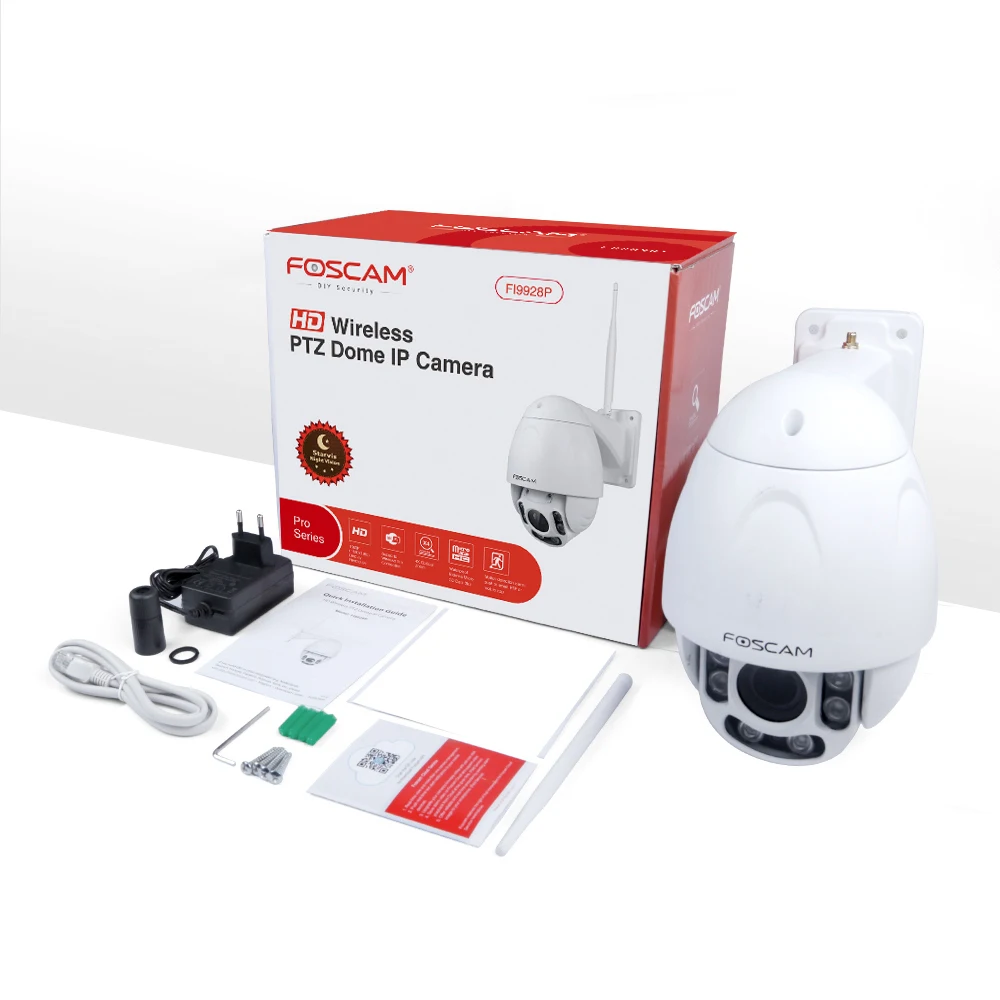 Foscam FI9928P наружная PTZ 4x оптический зум HD 1080P WiFi камера безопасности Беспроводная ip-камера с ночным видением до 196ft