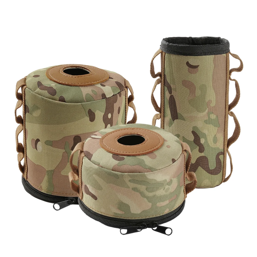 

Anti-Fall Gas Can Protective Cover Camouflage Outdoor Gas Canister Case Camping Gas Tank Storage Bag Canister Protective Covers