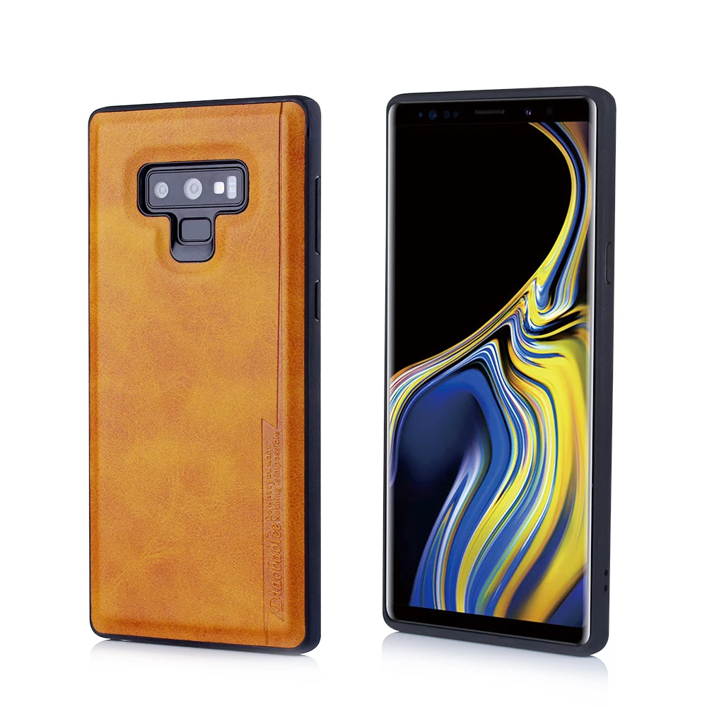 Чехол из натуральной кожи для samsung Galaxy Note 8 задняя крышка чехлы Note9 Силиконовый ТПУ