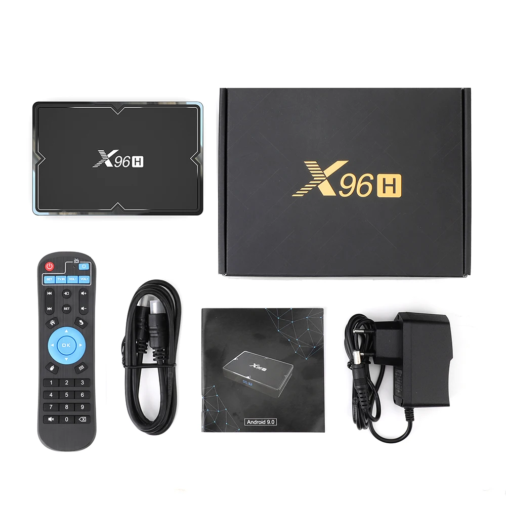 

X96H Android 9.0 Smart TV BOX 4GB RAM 64GB ROM H603 Quad Core 32GB 6K 5G Dual Wifi Youtube Google PlayStore Set Top Media Player