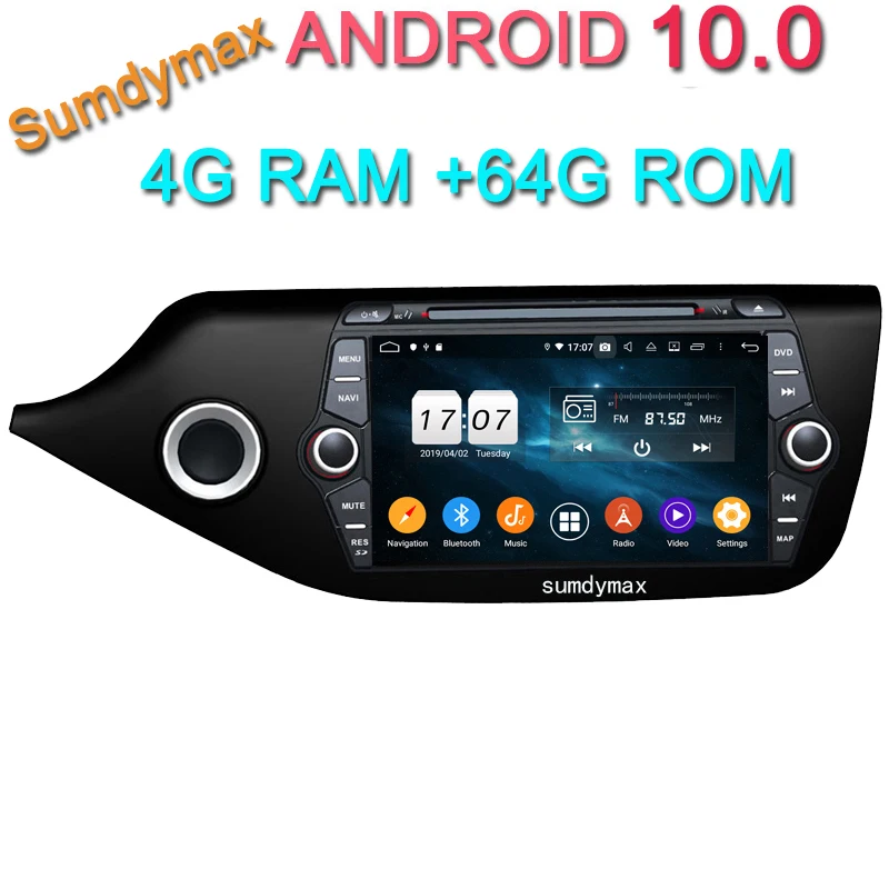 Восьмиядерный android 10 ОЗУ 4 Гб ПЗУ 64 ГБ для kia CEED автомобильный dvd GPS в мультимедиа