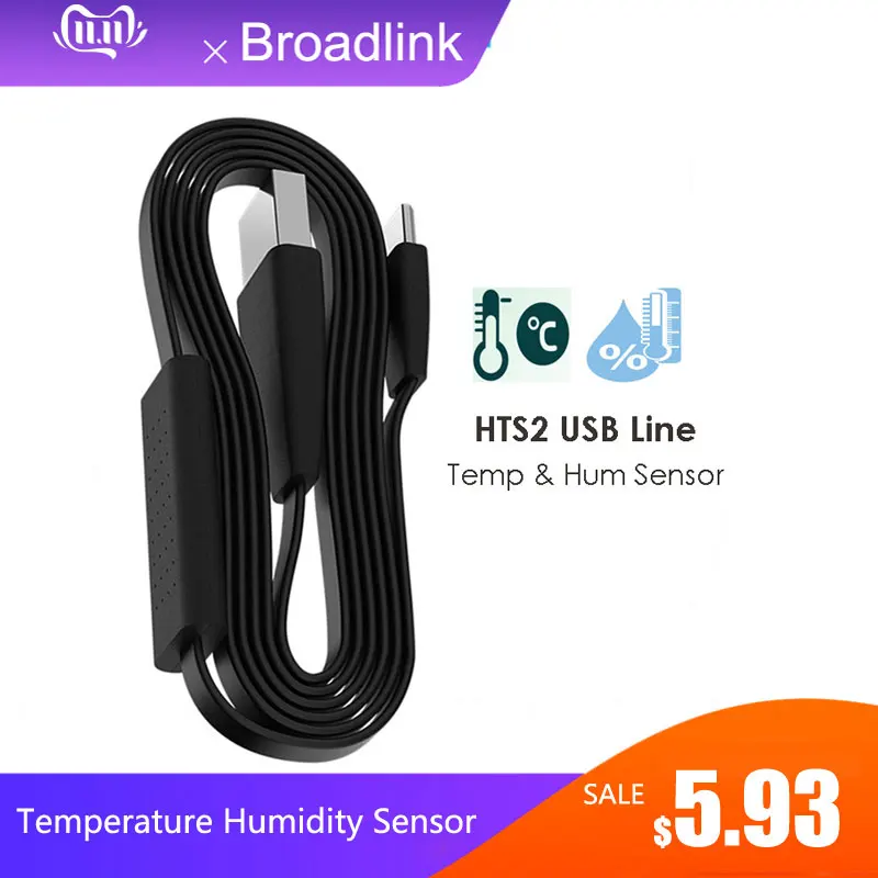 Аксессуар датчика температуры и влажности HTS2 работает с BroadLink RM4 mini/RM4 Pro |