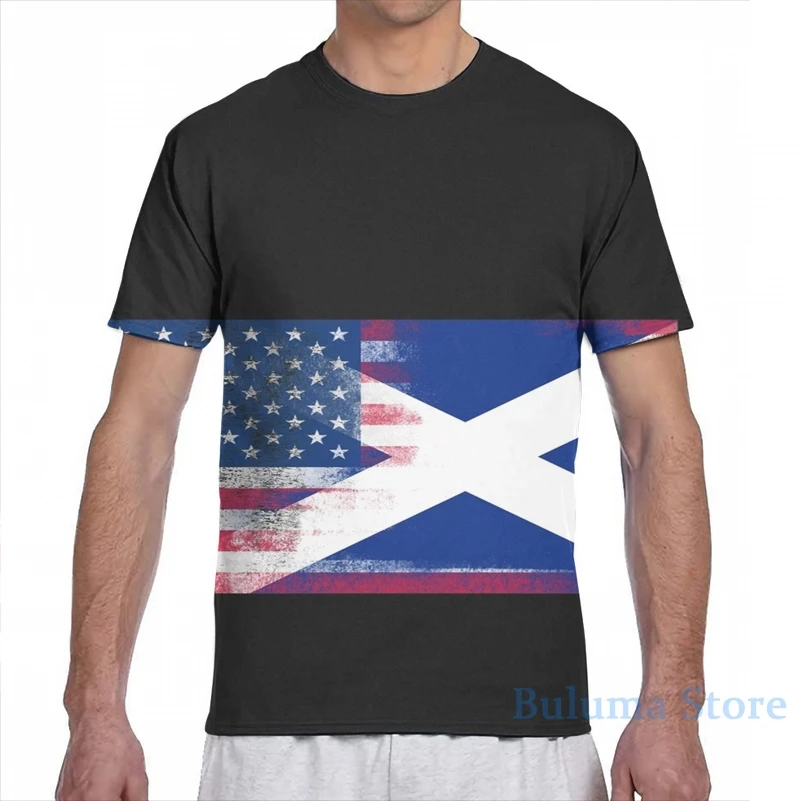 Хлопковая футболка для мужчин и женщин модная рубашка с американской половиной