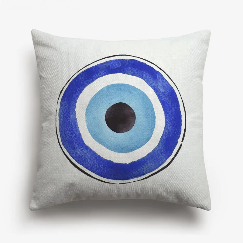 Turtish Evil Eye Чехлы для подушек масляная живопись Ретро винтажный исламский, мусульманский народный мечеть льняная наволочка для подушки наволочка