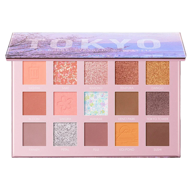 

FOCALLURE TOKYO Eye Shadow Palette Silky Pigment Makeup 15 Colors Shades of Palette