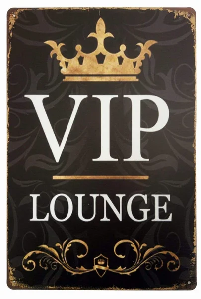 

VIP Lounge Tin Sign Wall Retro Metal Bar Pub Poster Metal Tin Sign Poster Wall Plaque