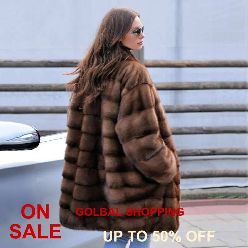 Женская куртка из натуральной кожи с натуральным мехом норки зимняя шуба