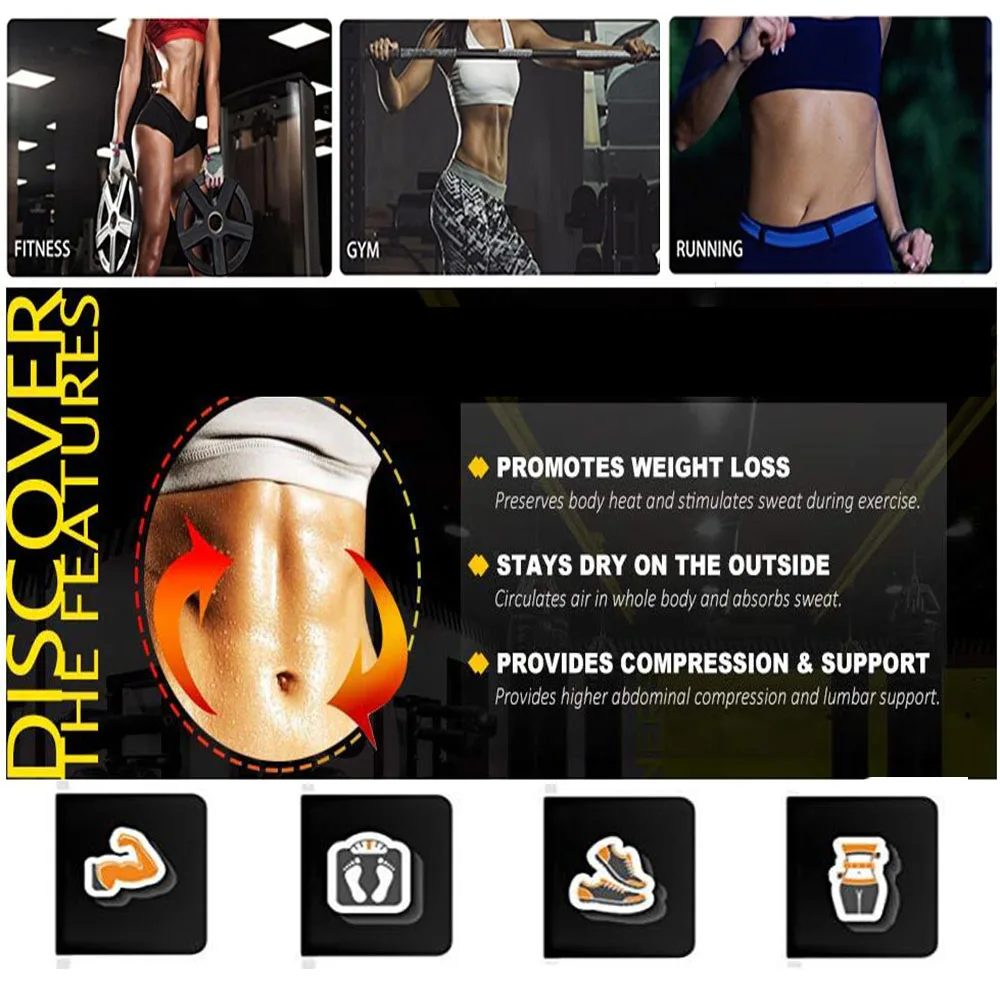 Miss Moly Waist Trainer Corset For Weight Loss Trimmer Shapewear Underwear Neoprene Sauna Suit Tank Top Vest Body Shaper | Женская