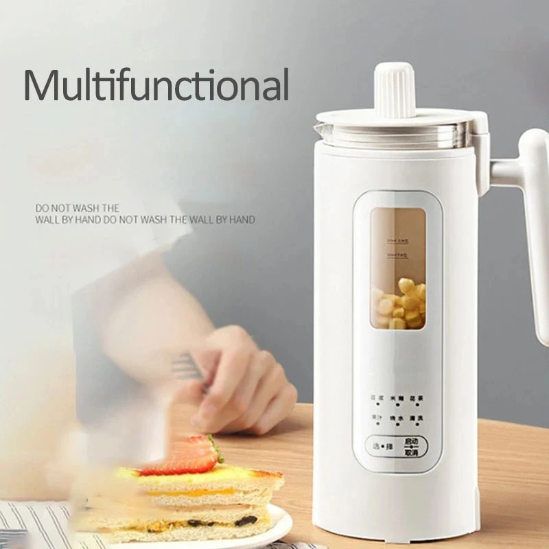 

220V Soymilk Machine Juice Maker Automatic Mini Electric Heating Soya-Bean Milk Stir Rice Paste Maker Filter-free 350ml