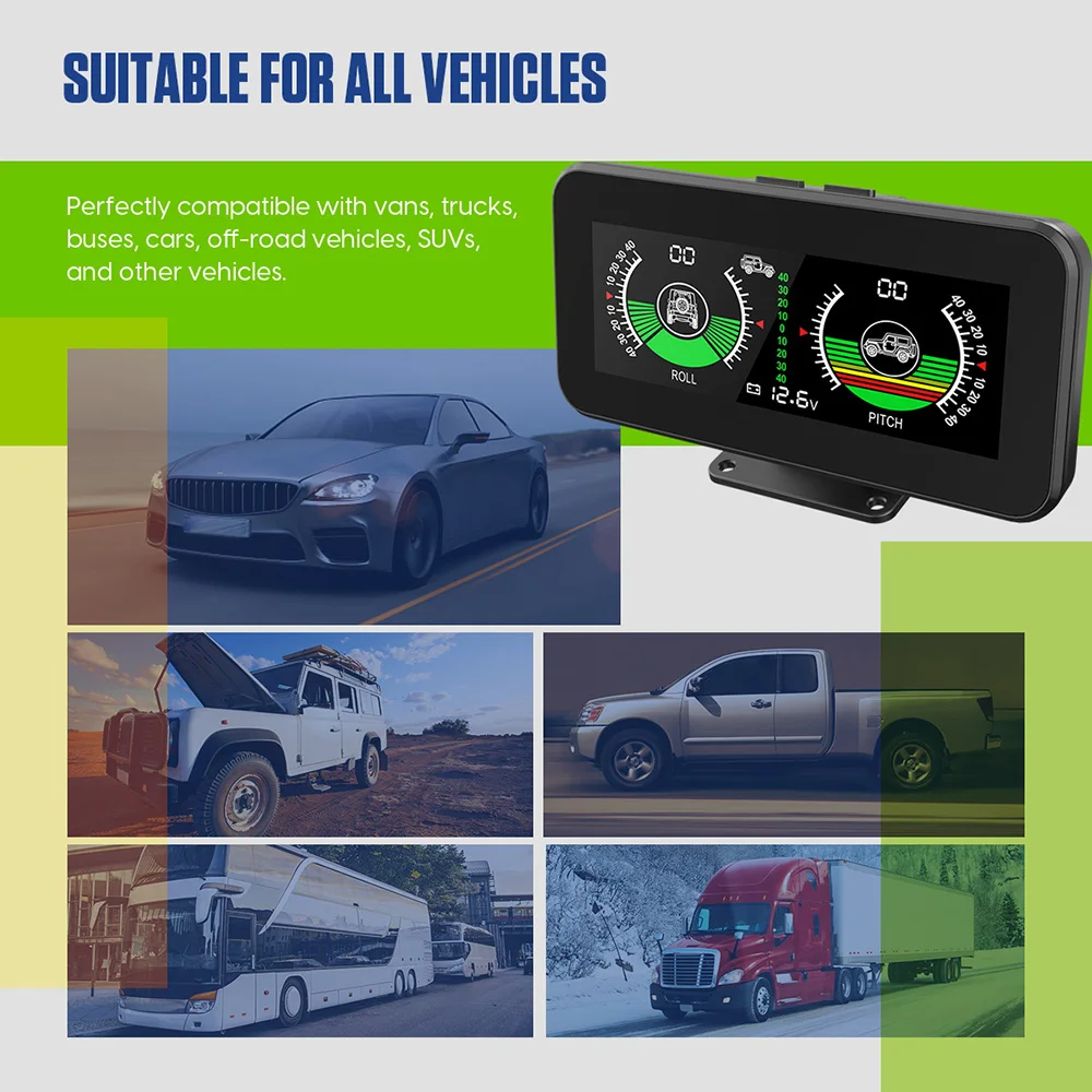 2022 Newest M50 Intelligent Inclinometer Off-road 4X4 Car Accessories GPS HUD Digital Display Tilt Pitch Angle 12/24V All Cars images - 6