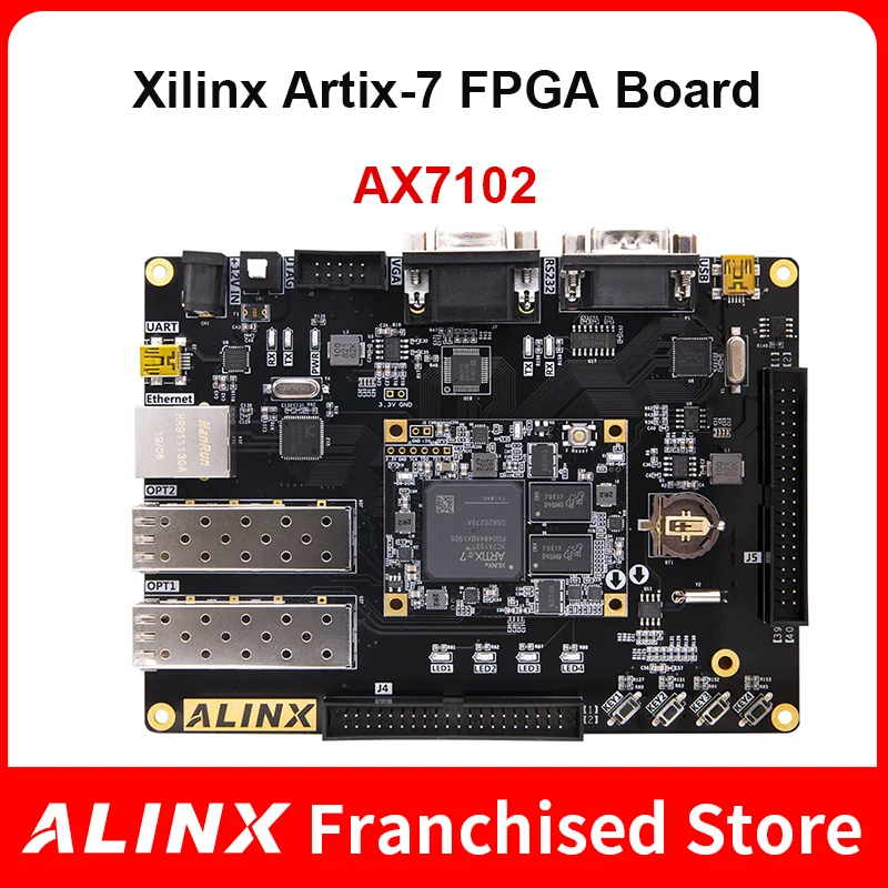 

ALINX AX7102: XILINX Artix-7 XC7A100T FPGA Development Board A7 SoMs SFP Gigabit Ethernet VGA Evaluation Board