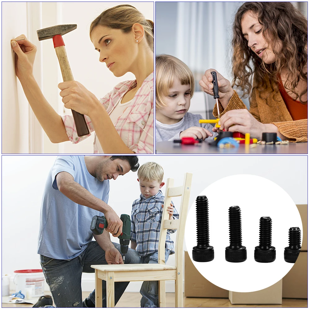 1060 шт Углерода Сталь цилиндр с шестигранной головкой Комбинации болт M2 M3 M4 M5