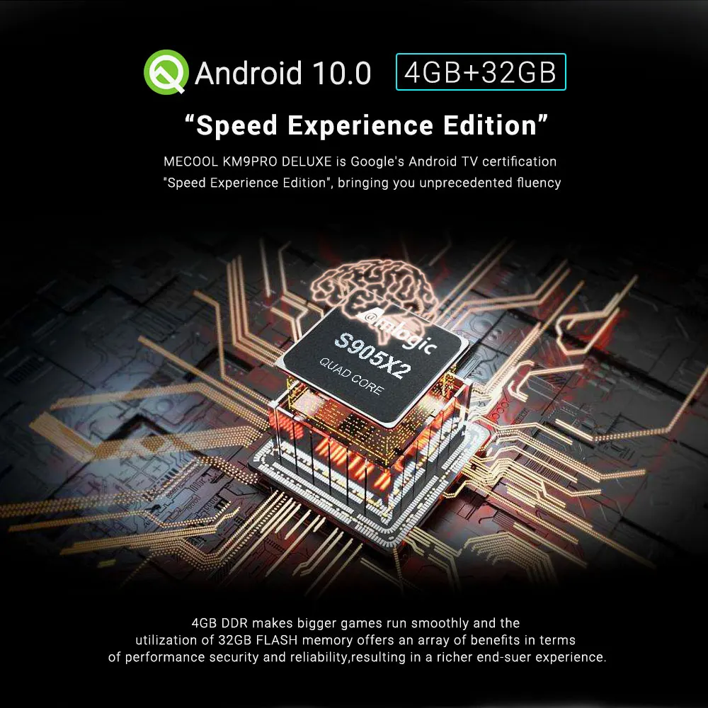 MECOOL KM9 Android 8 1 ТВ коробка 4G DDR4 32G ROM голос Управление USB 3 0 коробке 2. 4G/5 г Wi Fi 4 К Smart Box