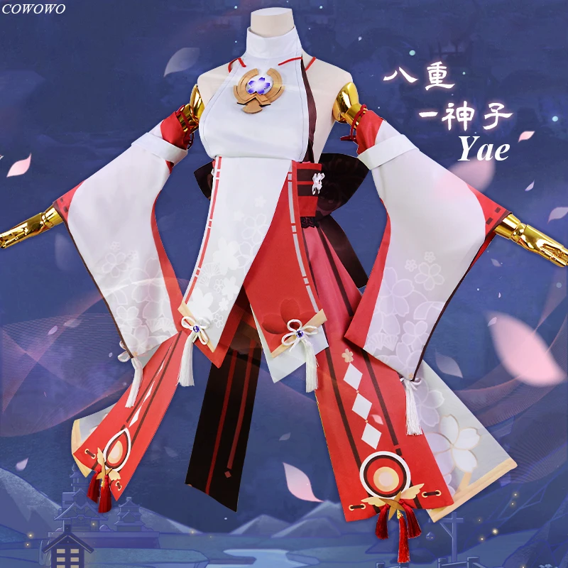 

Аниме! Genshin Impact Yae Mikofuku элегантный костюм для косплея Хэллоуин для вечеринки женский костюм 2021 Новинка