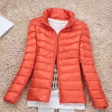 Invierno mujer ultraligero Delgado abajo chaqueta Banco pato chaquetas con capucha manga larga abrigo calido Parka mujer|Женские