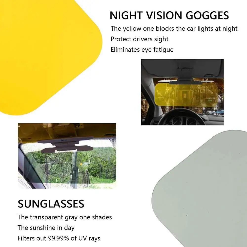 Козырек от солнца для автомобиля дня и ночи антибликовый удлинитель