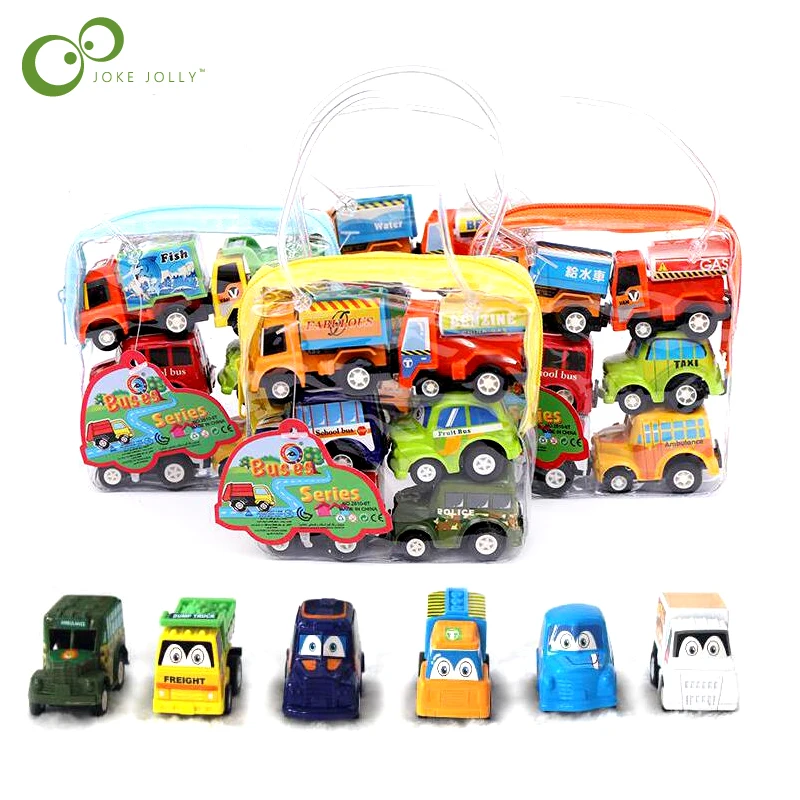 6 шт./пакет потяните назад автомобиль игрушки детский гоночный мини автомобили