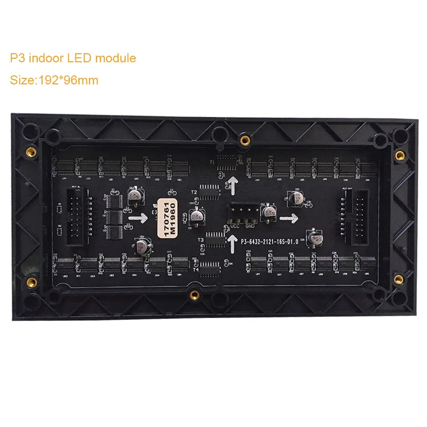 192*96 мм Крытый P3 rgb светодиодный модуль SMD2121 Матрица 16S 576*576 HD рекламный щит панель
