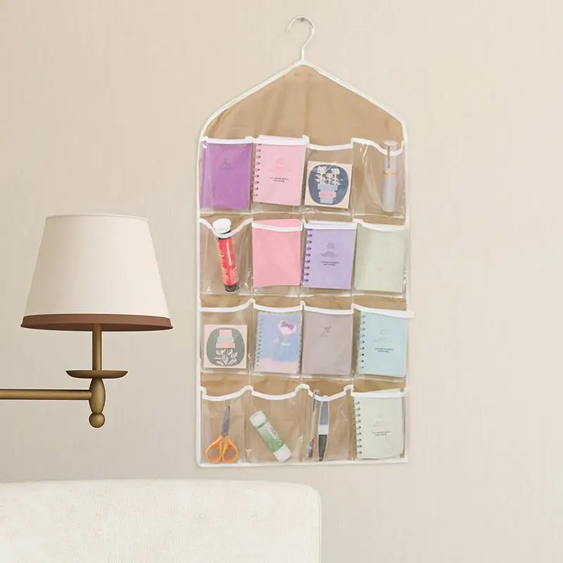 Дешевые 16 карманов прозрачный шкаф Органайзер висячая сумка бюстгальтер носки