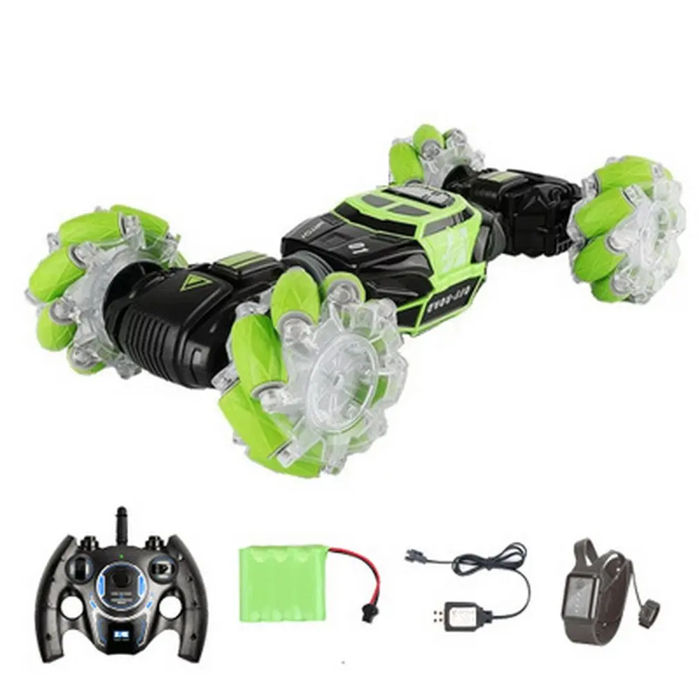 

4WD RC Stunt Car Watch Control Gesture Induction Deformable Electric RC Drift Car Transformer Car Toys for Kids with LED Light