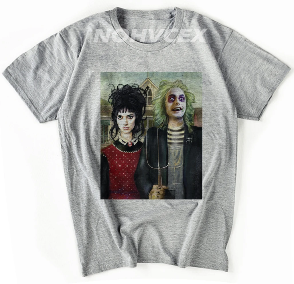 Beetlejuice NEVER TRUST THE Live классический культовый фильм 1980'S с коротким рукавом мужские футболки